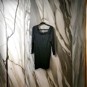 nwt square neck black dress